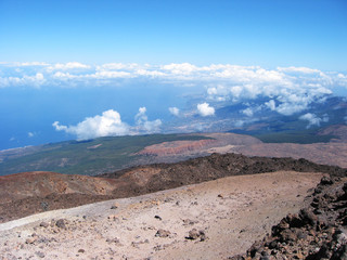 View from the top of Teide volcano, Tenerife island, Canaries