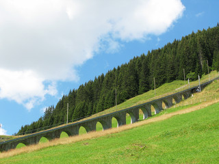 Mountain rail road in Muerren