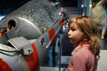In an astronautics museum acquaint children with history
