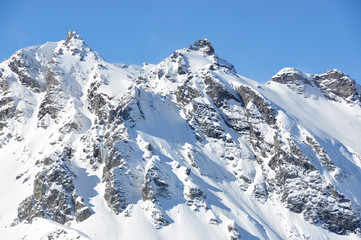 Naklejka premium Pizol, famous Swiss skiing resort