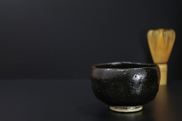 黒茶碗と茶筅