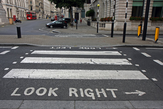 Fototapeta Pedestrian zebra crossing in London