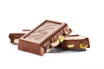 close-up of chocolate nice cleaned and retouched