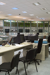 Control room of a russian nuclear power generation plant