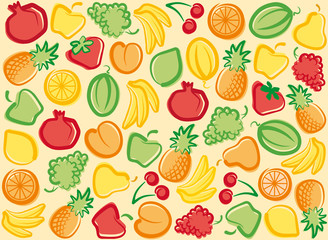 Seamless fruit background
