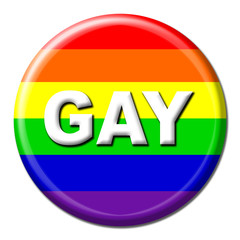 Gay rainbow flag button