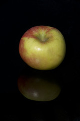apple on dark background