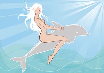 girl on dolphin