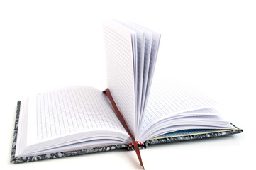 Notebook on a white background