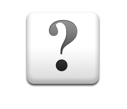 Boton cuadrado blanco interrogacion
