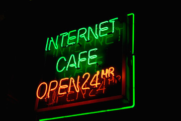 Internet Cafe Neon Sign