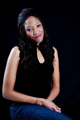 Fototapeta premium Lovely African American woman