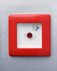 red emergency or fire button