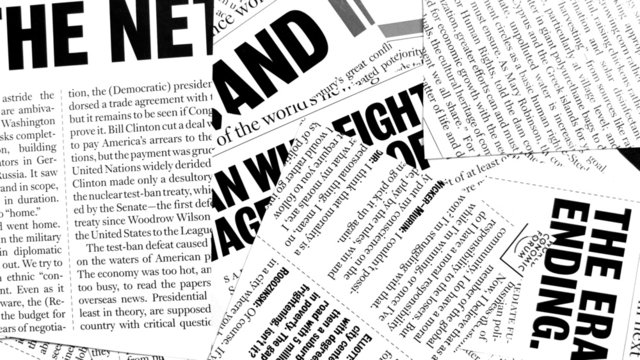 News paper text