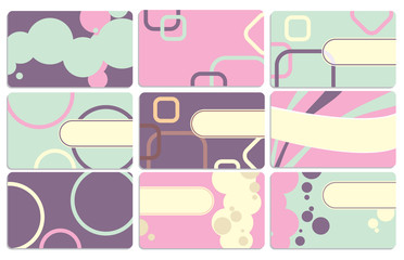 set of cute business cards