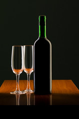 Wine concept with gradient background