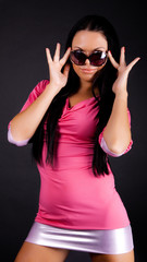 Obraz premium Sexy girl wearing miniskirt