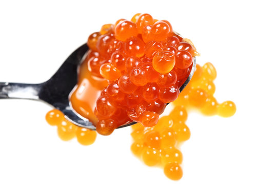 Salmon red caviar