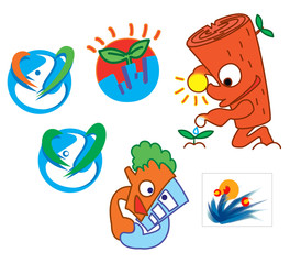 緑化イメージ,イラスト