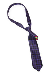 Silk tie isolated on the white background