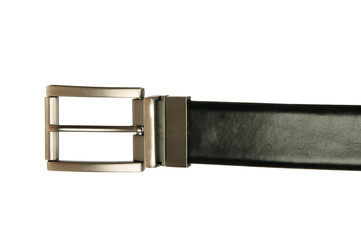 Leather belt isolated on the white background