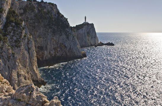 Lighthouse at Lefkada, Ionian sea, Greece