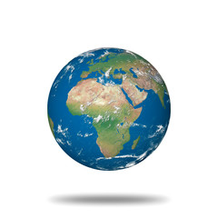 globe illustration made using real geographical data