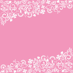 Obraz na płótnie Canvas Floral vector background with copyspace