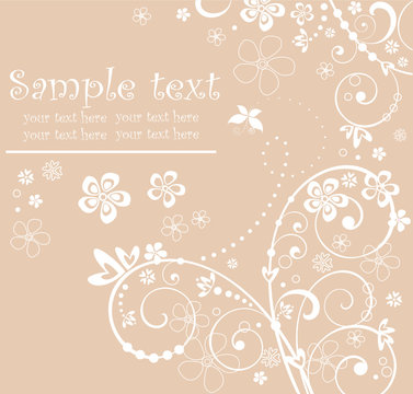 Pastel floral card