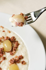 Risotto with sausage