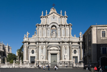 Fototapeta na wymiar Katedra Santa Agatha w Katanii