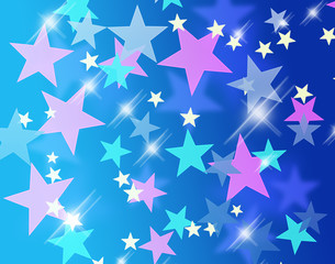 Abstract colorful stars background