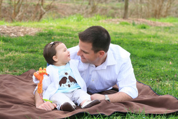 A dad and his daughter