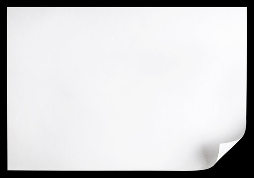 White page curl
