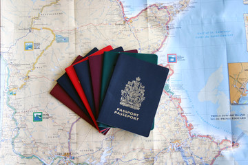 Travel with lots of  passport and a map.