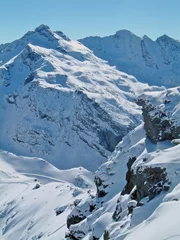Fototapete Bergschneeklippe - Val Thoren © Owen Mather