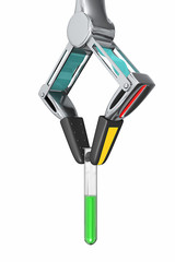 Robot hand holding test tube
