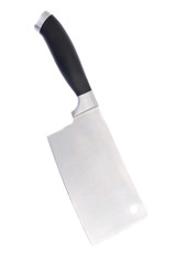 meat cleaver isolated over white background