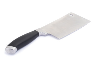meat cleaver isolated over white background