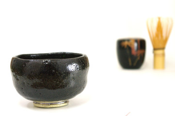 茶碗と棗と茶筅