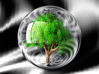 arbre dans une bulle