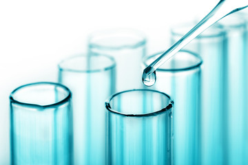 test tubes and pipette