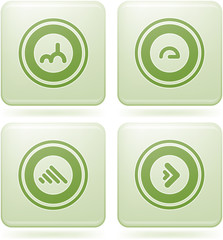 Olivine Square 2D Icons Set: Abstract
