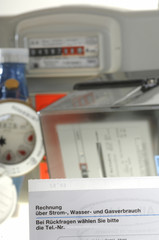 Gas Wasser Strom Rechnung Energie