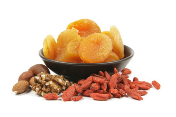 Dried Apricots with Nuts and Goji Berries