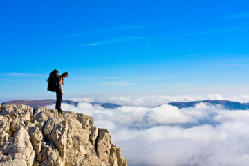Obraz premium Hiking in the Crimea mountains
