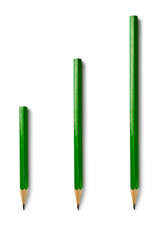 Pencils isolated on the white background