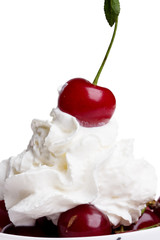 cherry on white background