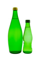 Bottles of water isolated on the white
