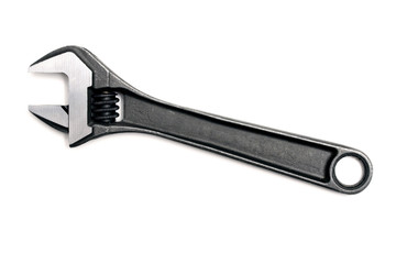 Adjustable wrench isolated on white background